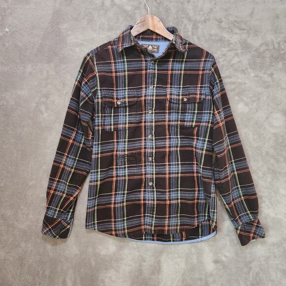 Matix  Flannel Shirt Men's S, Black Multicolor, Front Stash Pocket - Picture 2 of 9